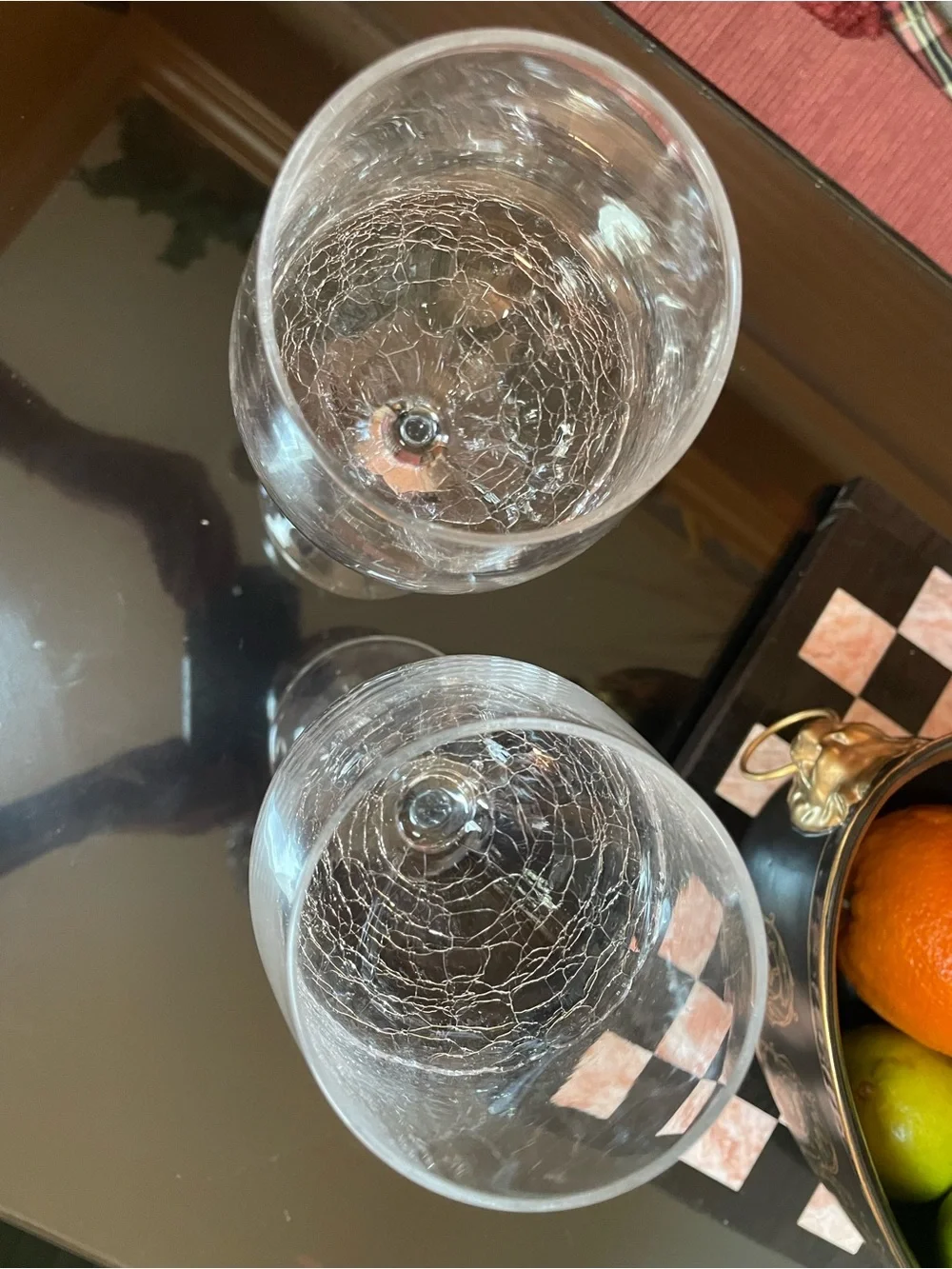 Pier 1 Slanted Crackle Wine glasses